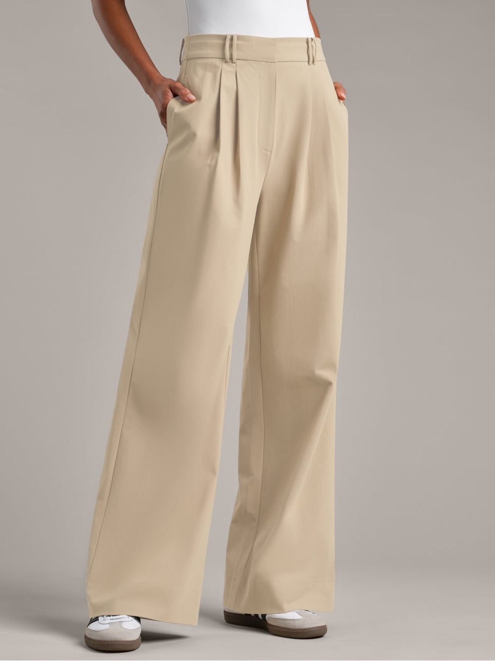 RHÔNE The Wide Leg Trouser color linen NWT